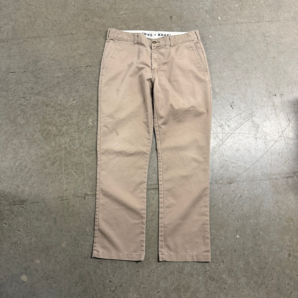 Dickies Khaki Mens Straight Leg Chino Pants Tan Brown Workwear 34x30